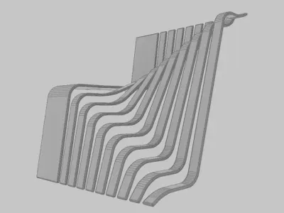 PARAMETRIC STAIRCASE-1 Low-poly 3D model