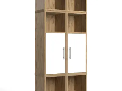 Modular Wooden Storage Cabinet 300x335x850 mm Free low-poly 3D model