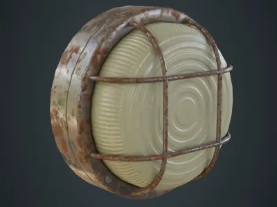 Bulkhead Light 2D Low-poly 3D model