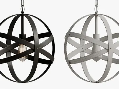 Chandelier metal sphere 3D model