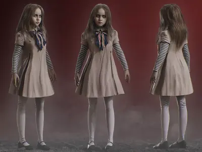 M3GAN Low-poly 3D model