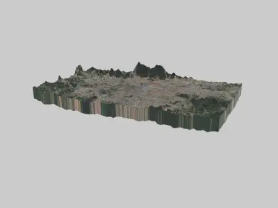 Sao Paulo City Low-poly 3D model