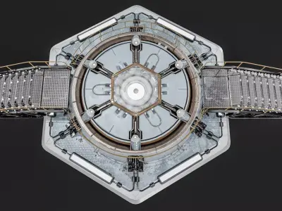 Sci Fi Teleporter 2 Low-poly 3D model