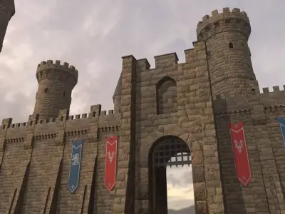 Castle Package Low-poly 3D model