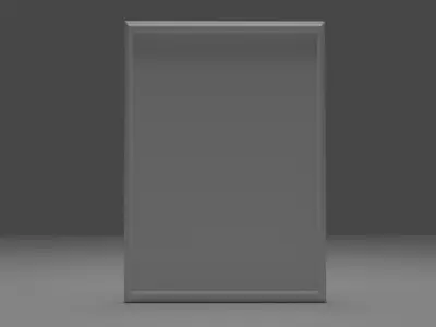 TempleTable tall wall with door Low-poly 3D model