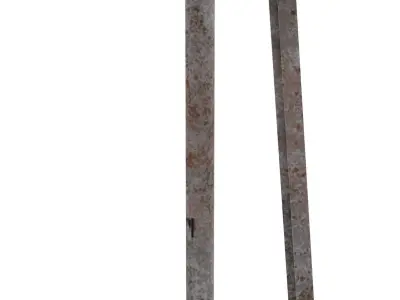 Train Traffic Light Weathered 9 3D model