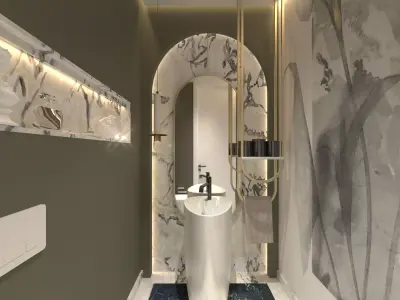 Bathroom Design Modern DV II Villa 3D model