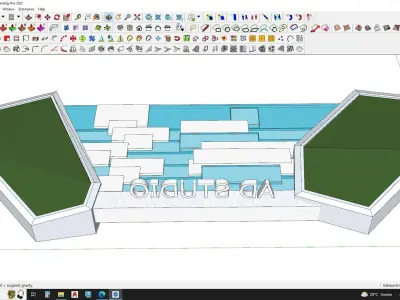 City central park landscaping 3D model
