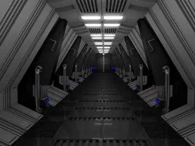 Sci Fi Corridor  3D model 16