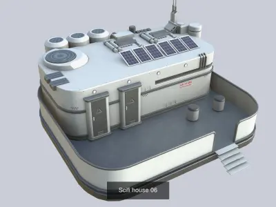 Scifi house collection 3D Model Pack