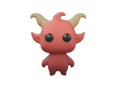 Devil Monster V1 001 Low-poly 3D model
