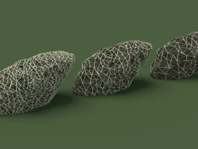Rock 1 Low Poly - LOD Low-poly 3D model