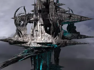 Sunlight Angelic Sci Fi City Kitbash 2 3D model