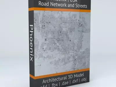 Phoenix Road Network and Streets 3D model