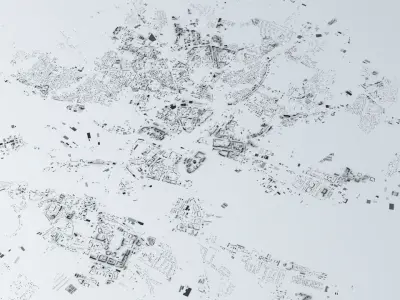 Kaliningrad Streets and Buildings 3D model