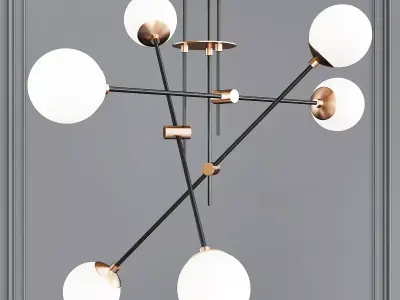 Contemporary Equipoise Ceiling Pendant Ligh Low-poly 3D model