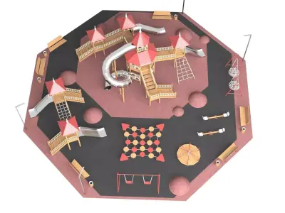 Children Playground 3D model 2