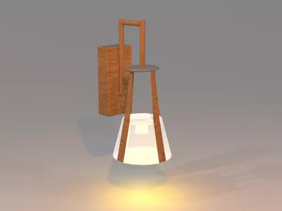 Modern Wall Sconce  Minimalist Wall Light Fixture  Low Poly Low-poly 3D model