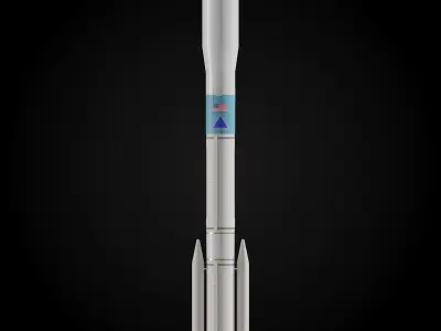 Delta Lite rocket 3D model