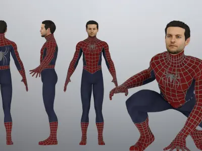 Spiderman three spider - man characters 3D model