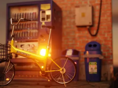 Vending Machine 1 Low-poly 3D model