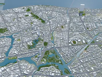Wenzhou Zhejiang China 120km AI Low-poly 3D model