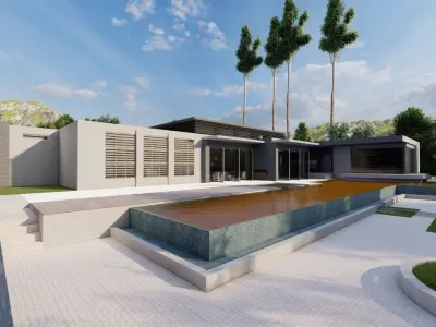 Casa Scene-villa-modern house 3D model 73