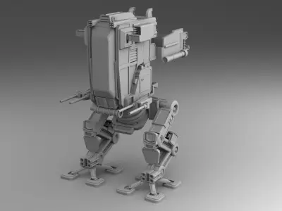 Robo-Tank 3D model robot 3D print model