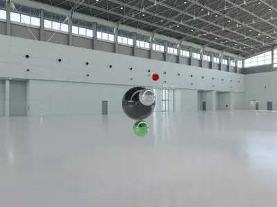 HDRI - Exhibition Hall Interior 1 - 16384x8192 Texture