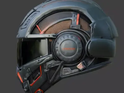 Cyber-Tech Tactical Helmet 3D Model Low-poly 3D model purchase