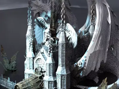 Dragon King Towers Cathedral Kit bash 3D model