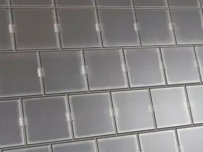 Industrial Warning Striped Metal Panel PBR SEAMLESS Texture