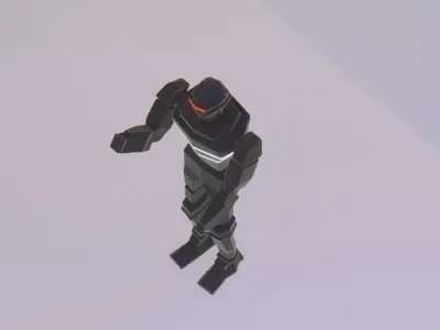 Black Robot 3D model
