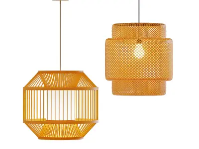Rattan pendant lamp 3D model