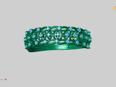 Women Ring Fancy Rings With Stone STL 3DM Render Printable 3D print model order