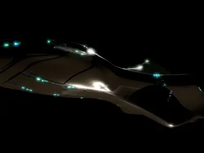 Corvette Spaceship 3D model