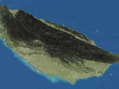 Taiwan Low-poly 3D model