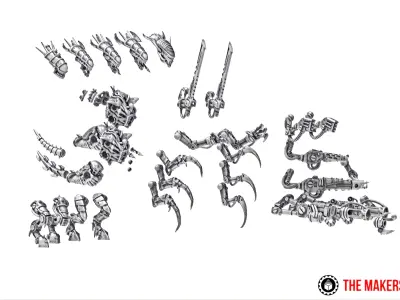 Iron Hive - Warriors set 1 3D print model