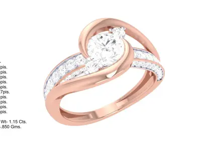  Women Ring MTL 3dm STL OBJ FBX Details 3D print model 59