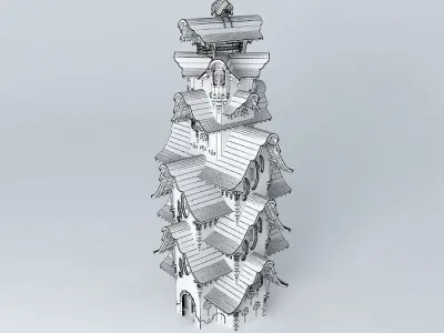 Dialectic Pagoda Free 3D model