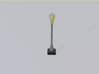 Low Poly Street Lamp - Stylized Game Ready Asset Low-poly 3D model