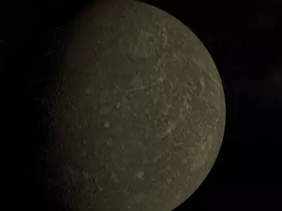 Mercury ball in night sky 3D model