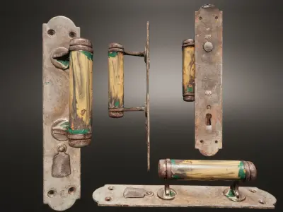 Bakelite Doorknob Low-poly 3D model