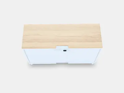 BESTA TV bench with doors 36 Low-poly 3D model