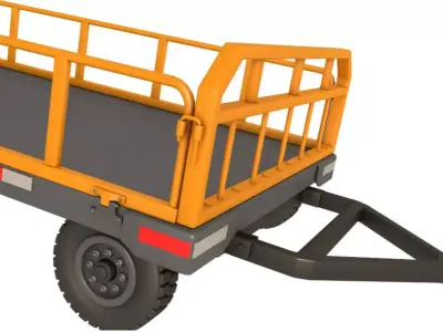 Airport Luggage Trolley 3D model buy