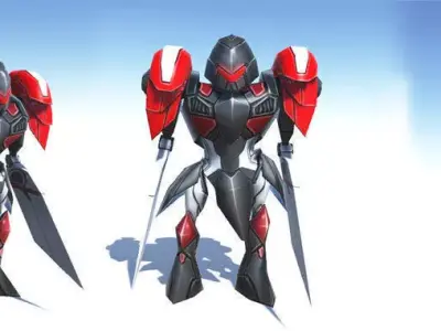 Cartoon Black Titan Low-poly 3D model