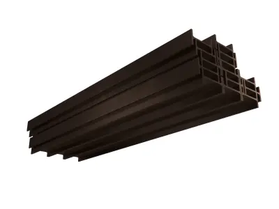 Stacked I Beam v1 007 Low-poly 3D model