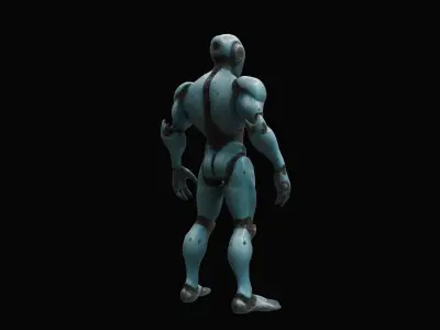 Robot Elemental Water Low-poly 3D model