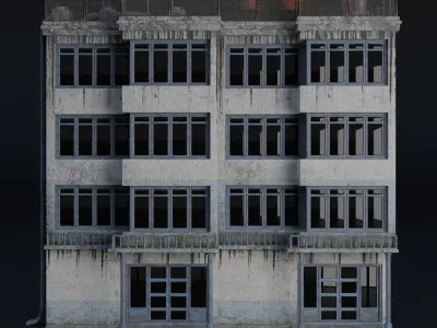 BUILDING URBAN AREA HONGKONG JAPAN CHINA ASIAN 06 Low-poly 3D model