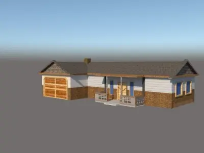 Exterior Design for simple house  3D model